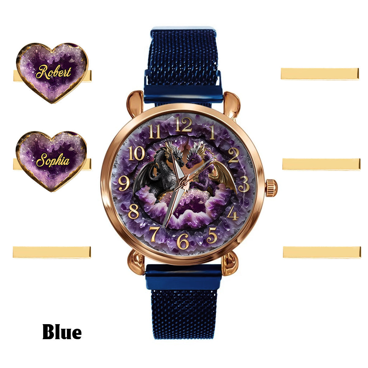 You & Me We Got This - Personalized Dragon Women Hand Watch With Strap Charms