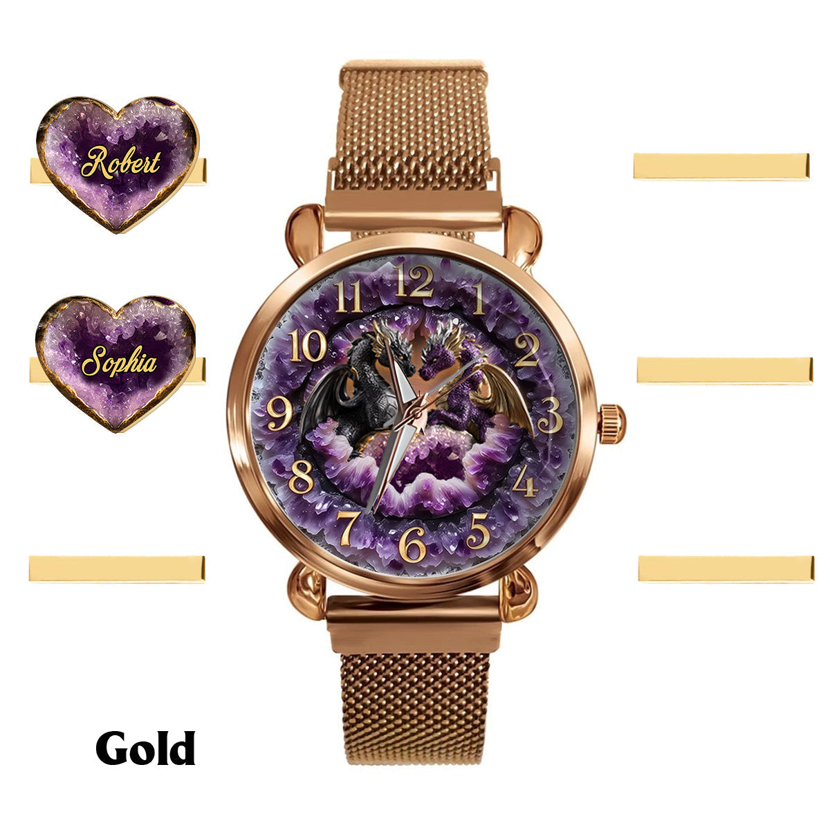 You & Me We Got This - Personalized Dragon Women Hand Watch With Strap Charms