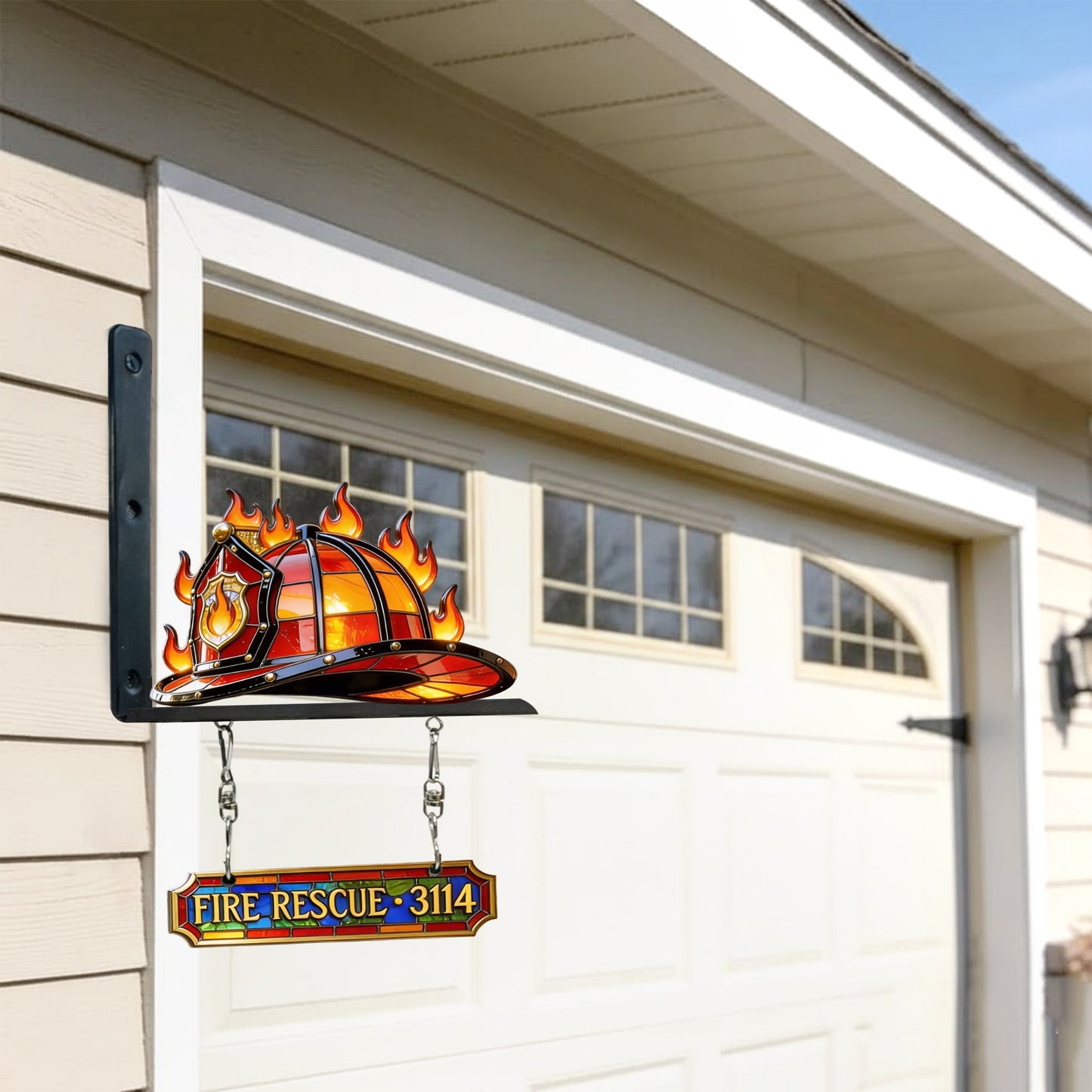 Proud Firefighter - Personalized Firefighter Wooden Wall Mount Sign