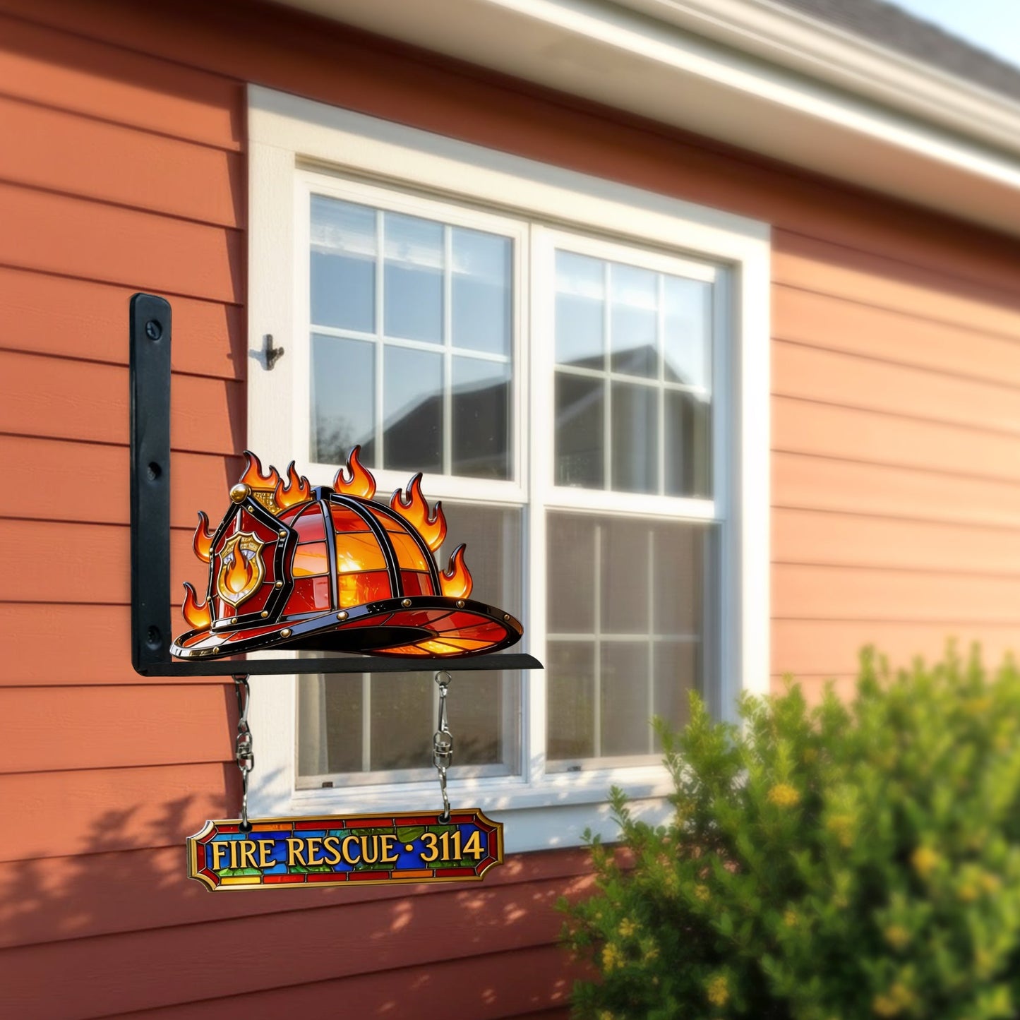 Proud Firefighter - Personalized Firefighter Wooden Wall Mount Sign