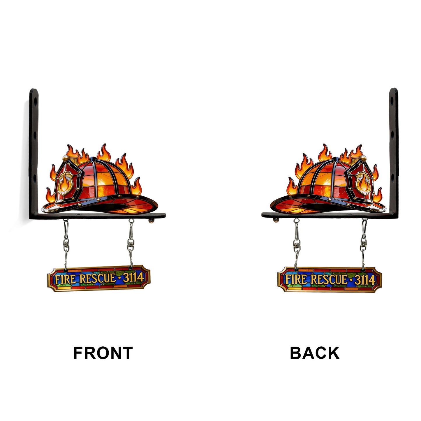 Proud Firefighter - Personalized Firefighter Wooden Wall Mount Sign