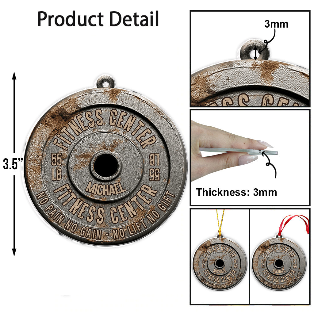 No Pain No Gain - Personalized Fitness Ornament