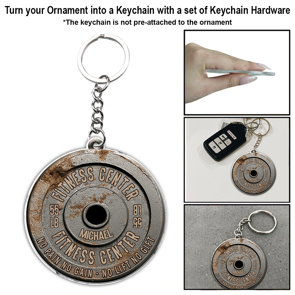 No Pain No Gain - Personalized Fitness Ornament