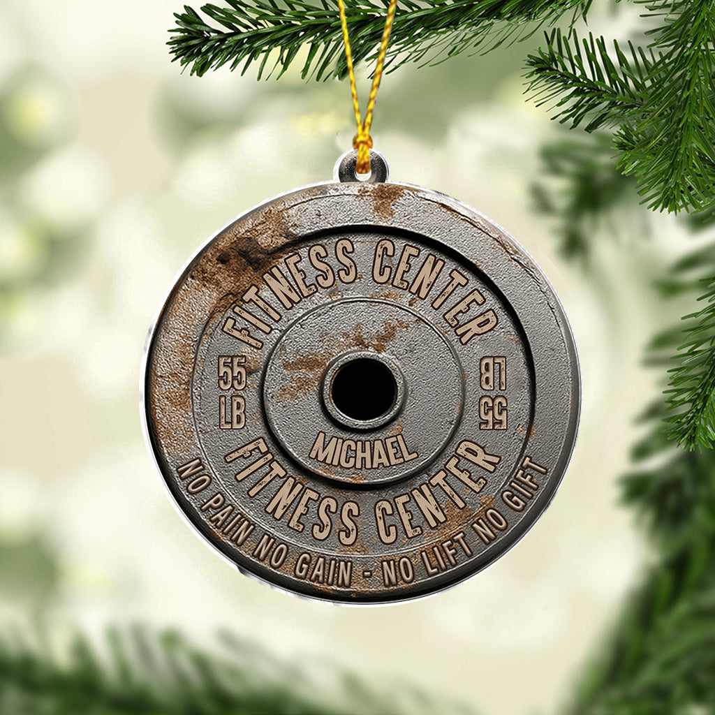 No Pain No Gain - Personalized Fitness Ornament