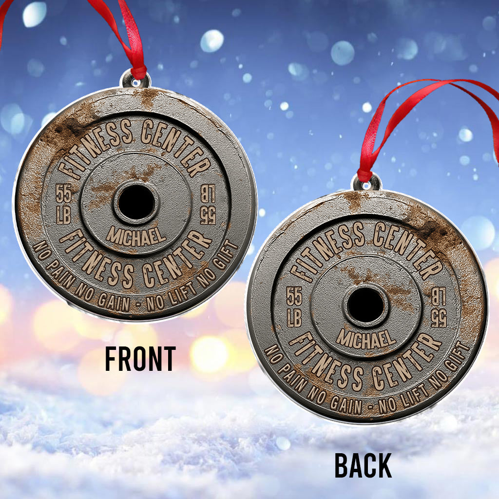 No Pain No Gain - Personalized Fitness Ornament