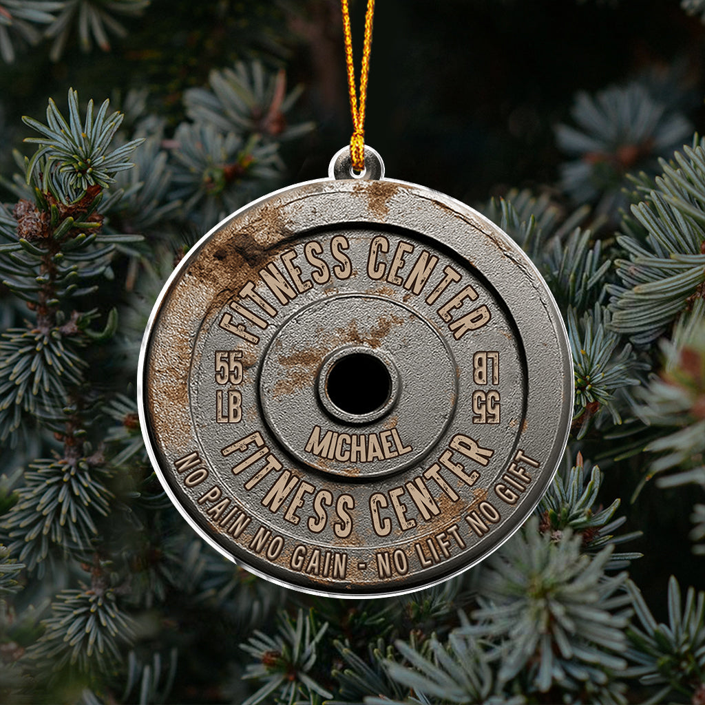 No Pain No Gain - Personalized Fitness Ornament