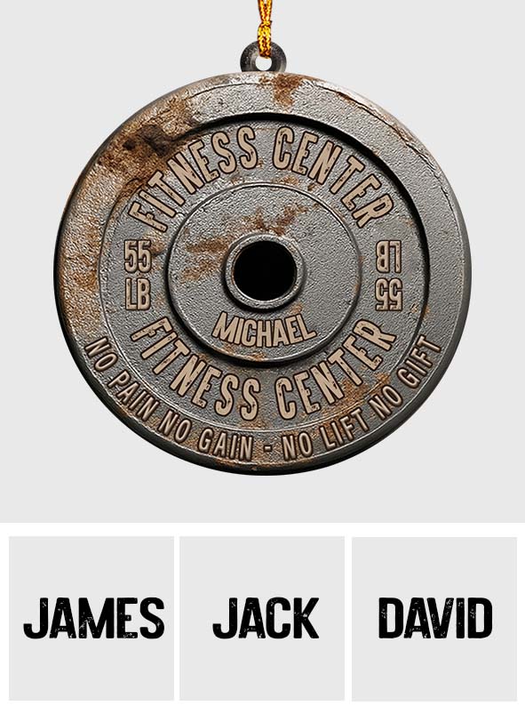 No Pain No Gain - Personalized Fitness Ornament