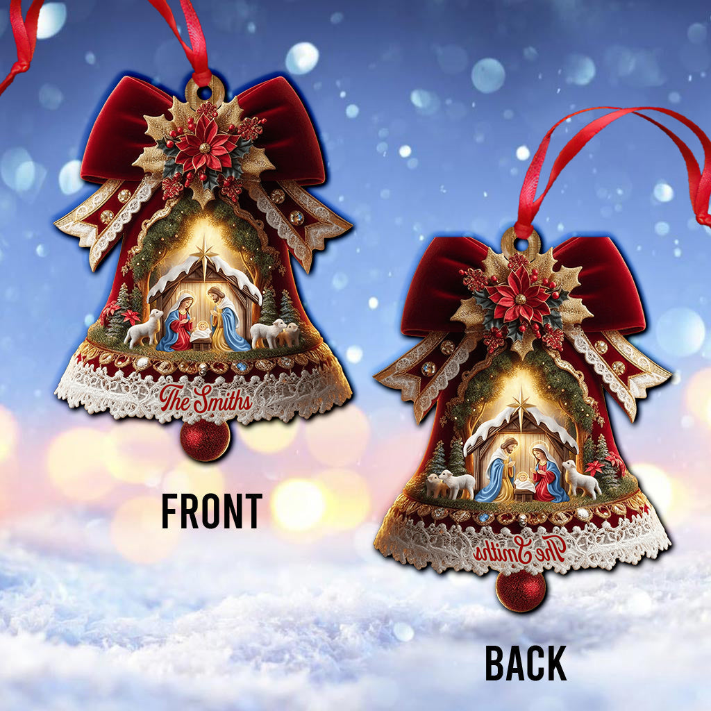 The Nativity Scene - Personalized Christian Ornament