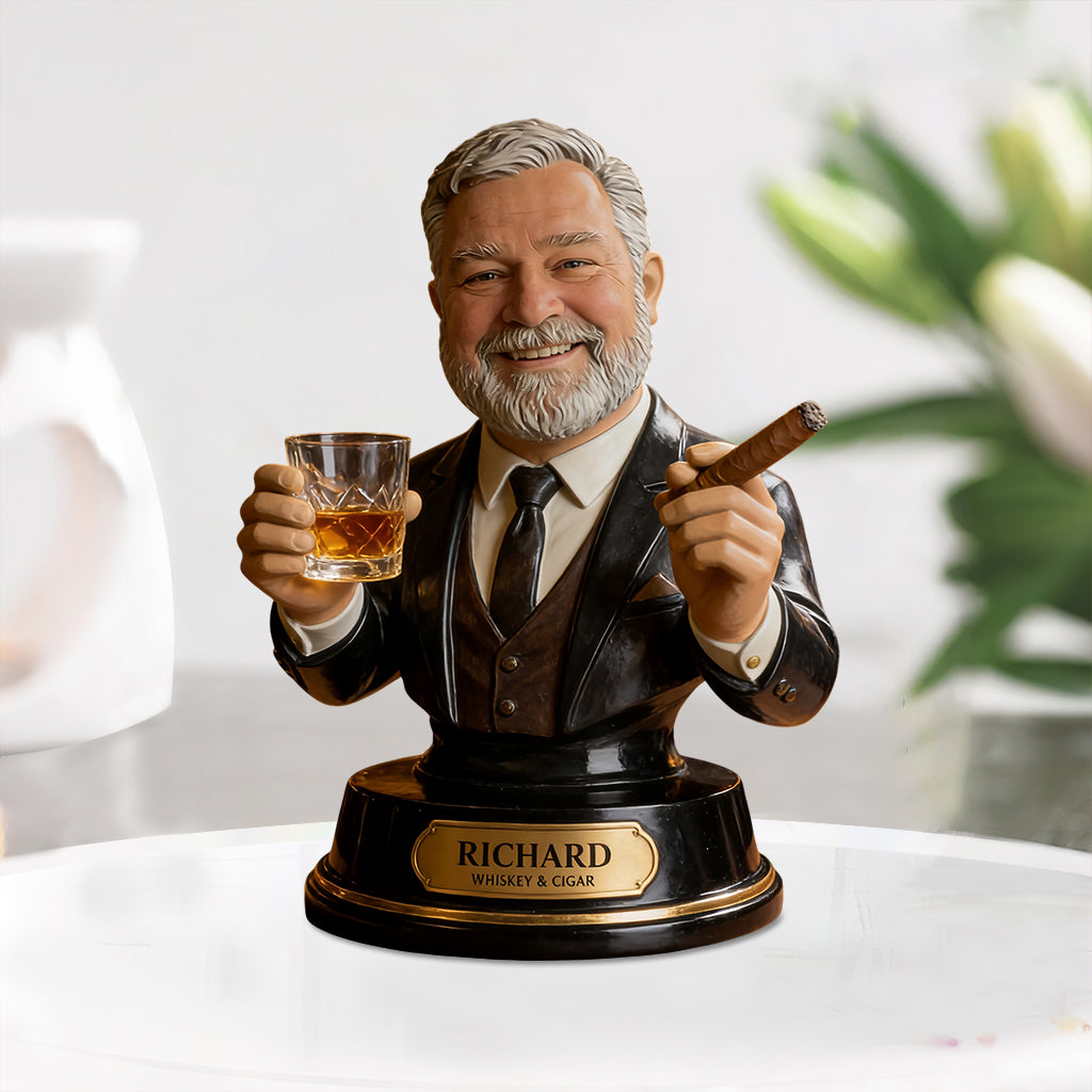 Whiskey And Cigar - Personalized Whisky Custom Shaped Acrylic Plaque