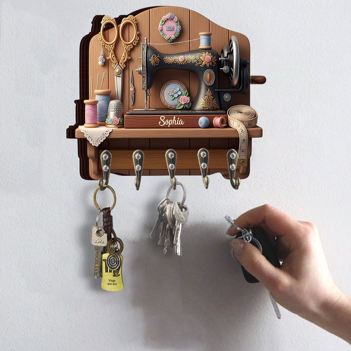 My Favorite Place - Personalized Sewing Custom Shaped Key Rack