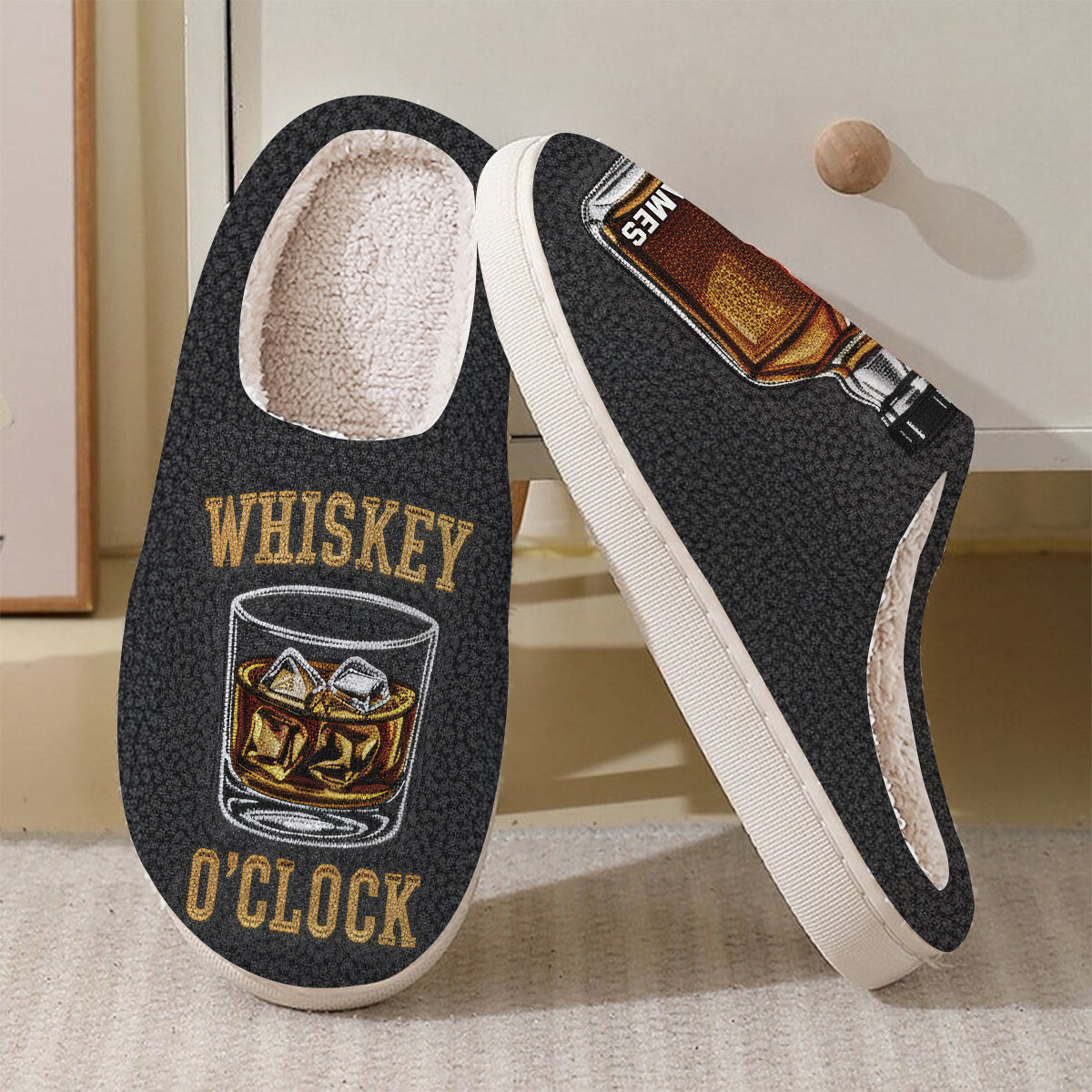 Whiskey O’Clock - Personalized Whisky Slippers