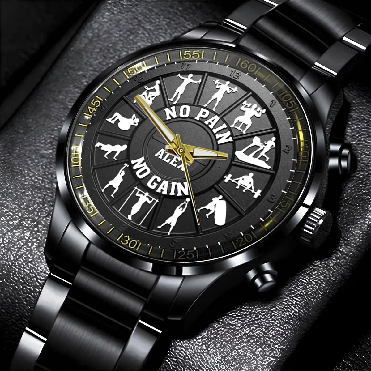 No Pain No Gain - Personalized Fitness Hand Watch