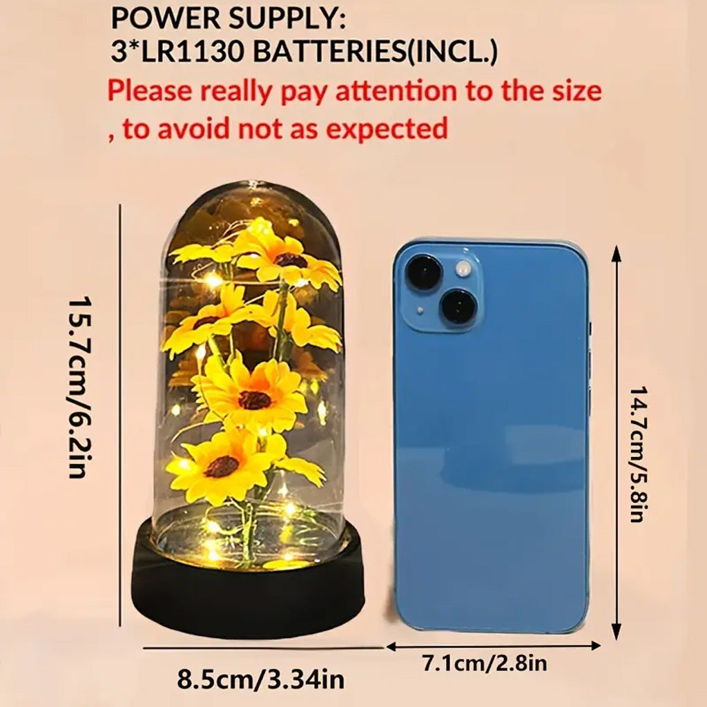 Sunflowers LED Light in Dome