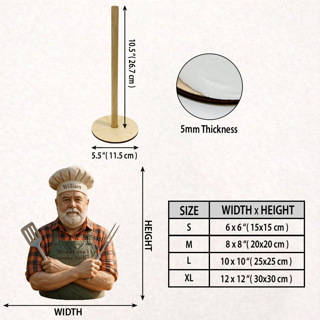 Brisket Won't Smoke Itself - Personalized Grilling Paper Towel Stand