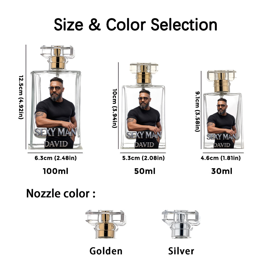 Luxury Gifts For Man - Custom From Photo - Personalized Father Refillable Perfume Bottle