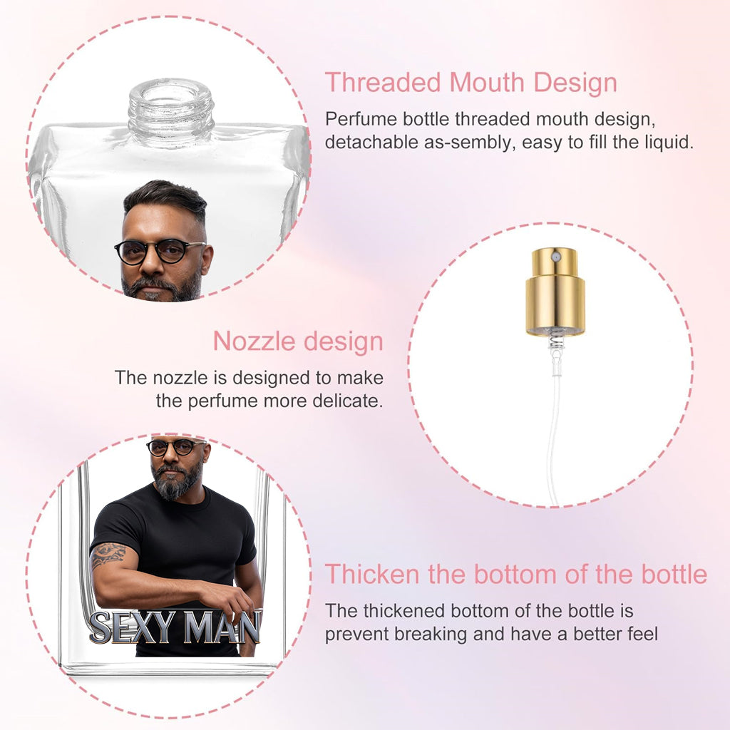 Luxury Gifts For Man - Custom From Photo - Personalized Father Refillable Perfume Bottle