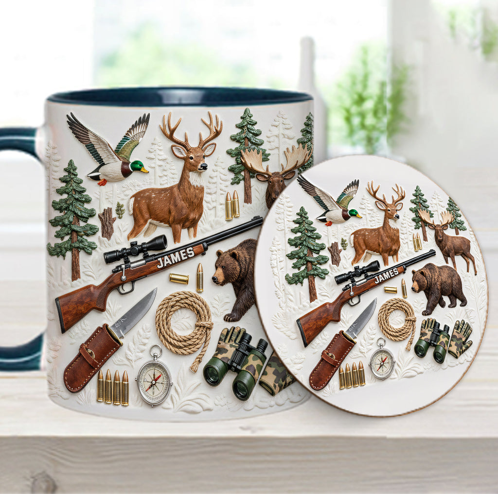 Love Hunting - Personalized Hunting Accent Mug & Coaster