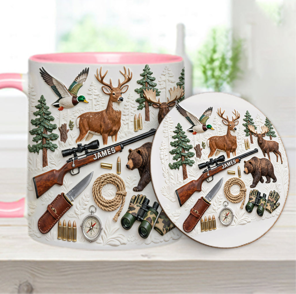 Love Hunting - Personalized Hunting Accent Mug & Coaster
