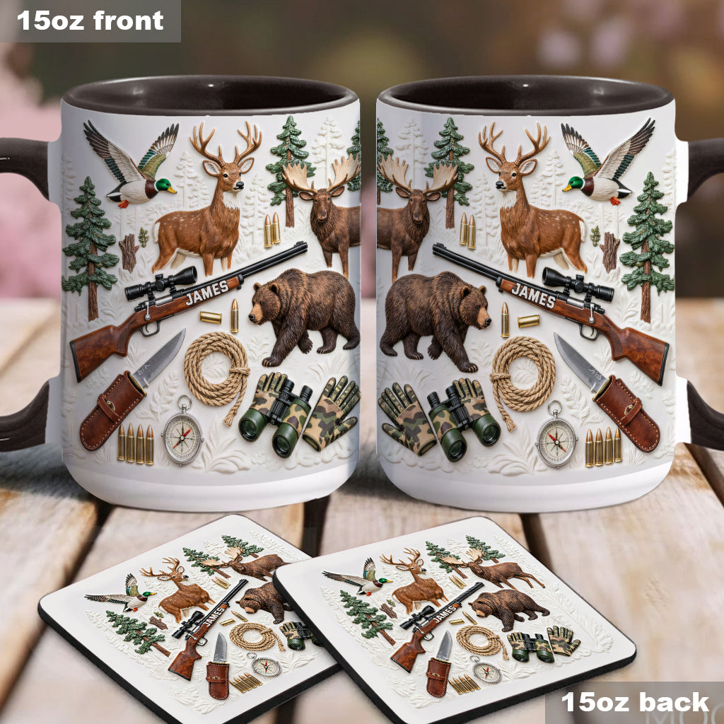 Love Hunting - Personalized Hunting Accent Mug & Coaster