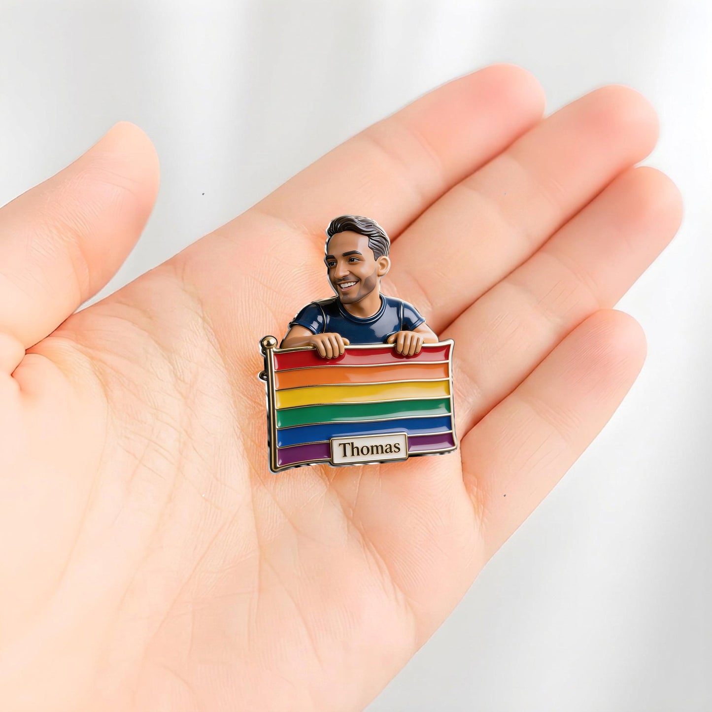 Proud Me - Personalized LGBT Support 3D Embossed Enamel Pin