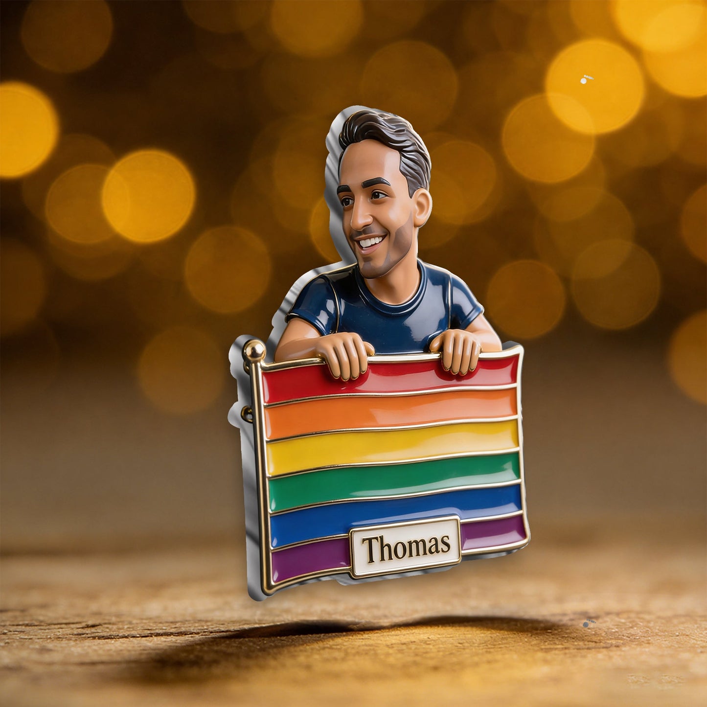Proud Me - Personalized LGBT Support 3D Embossed Enamel Pin