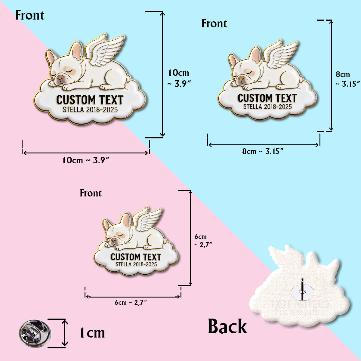 Your Wings Were Ready But My Heart Was Not Memorial Pet - Personalized Dog Pin
