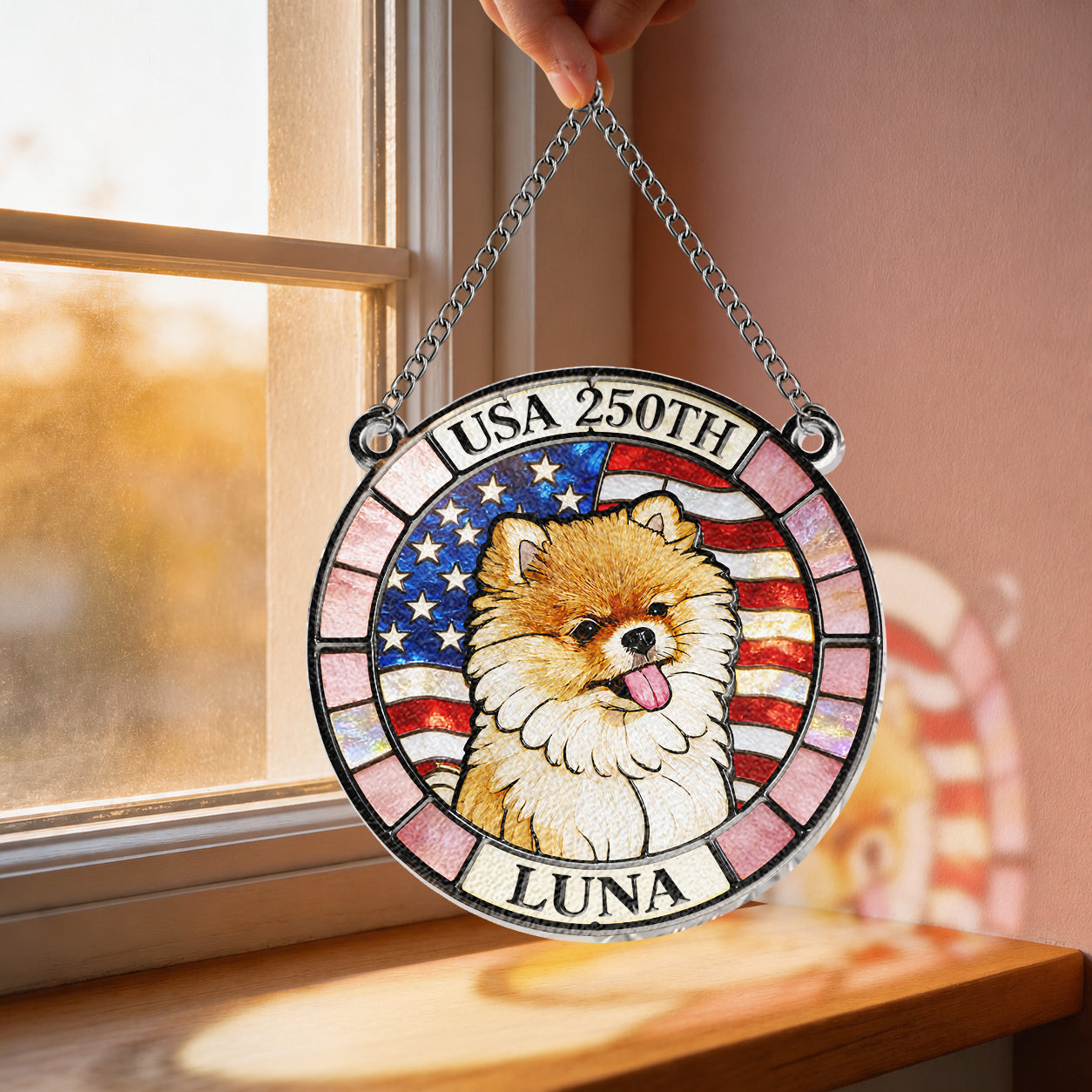 Custom From Any Photo - Personalized Dog 3D Printed Glass Suncatcher