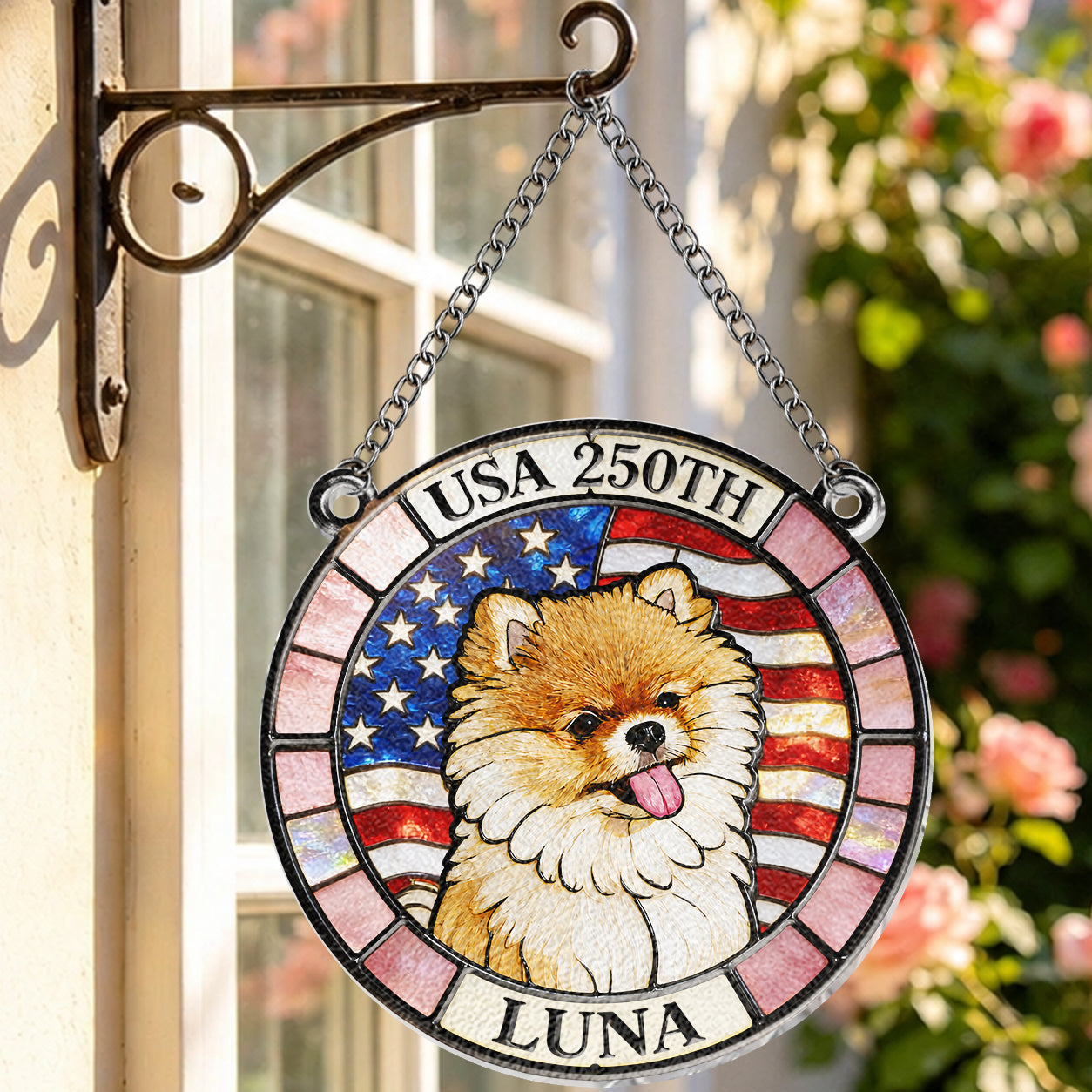Custom From Any Photo - Personalized Dog 3D Printed Glass Suncatcher