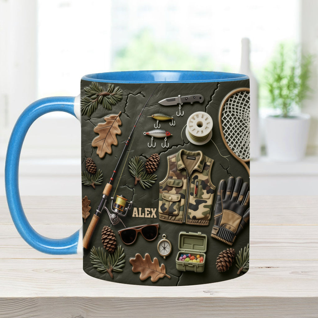 Love Fishing - Personalized Fishing Accent Mug
