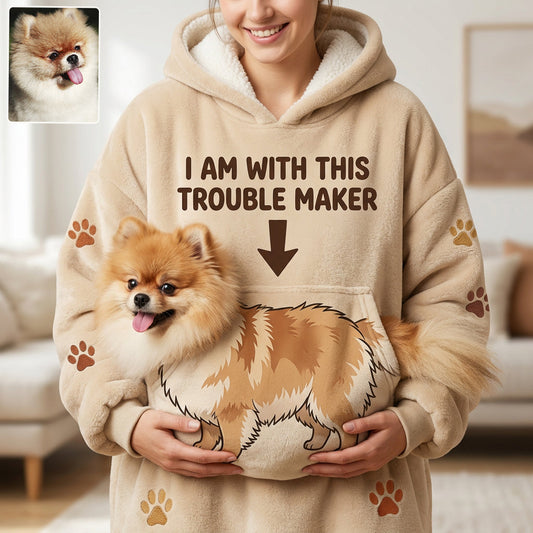 Portable Pet Cuddle Hoodie - Personalized Dog Blanket Hoodie