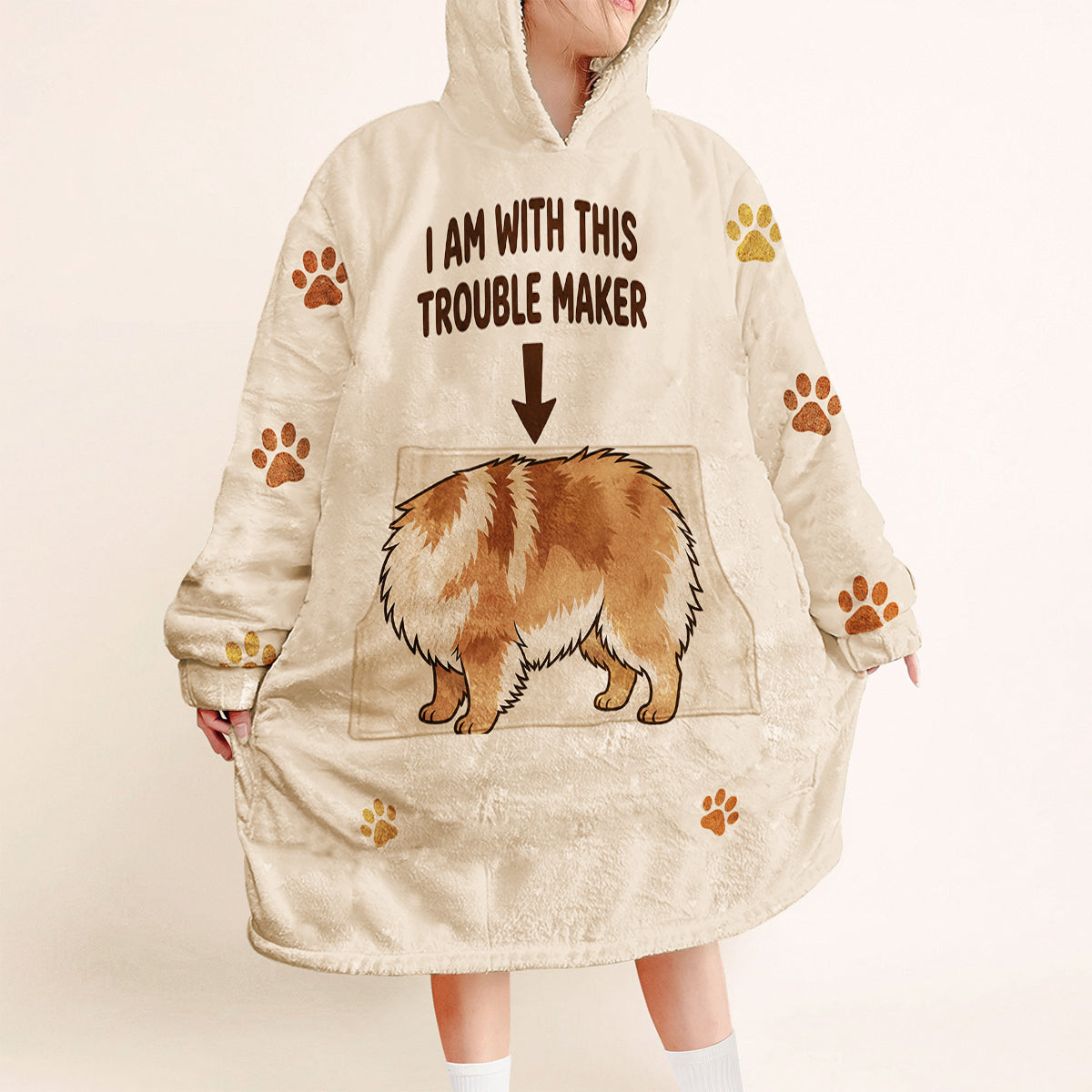 Portable Pet Cuddle Hoodie - Personalized Dog Blanket Hoodie