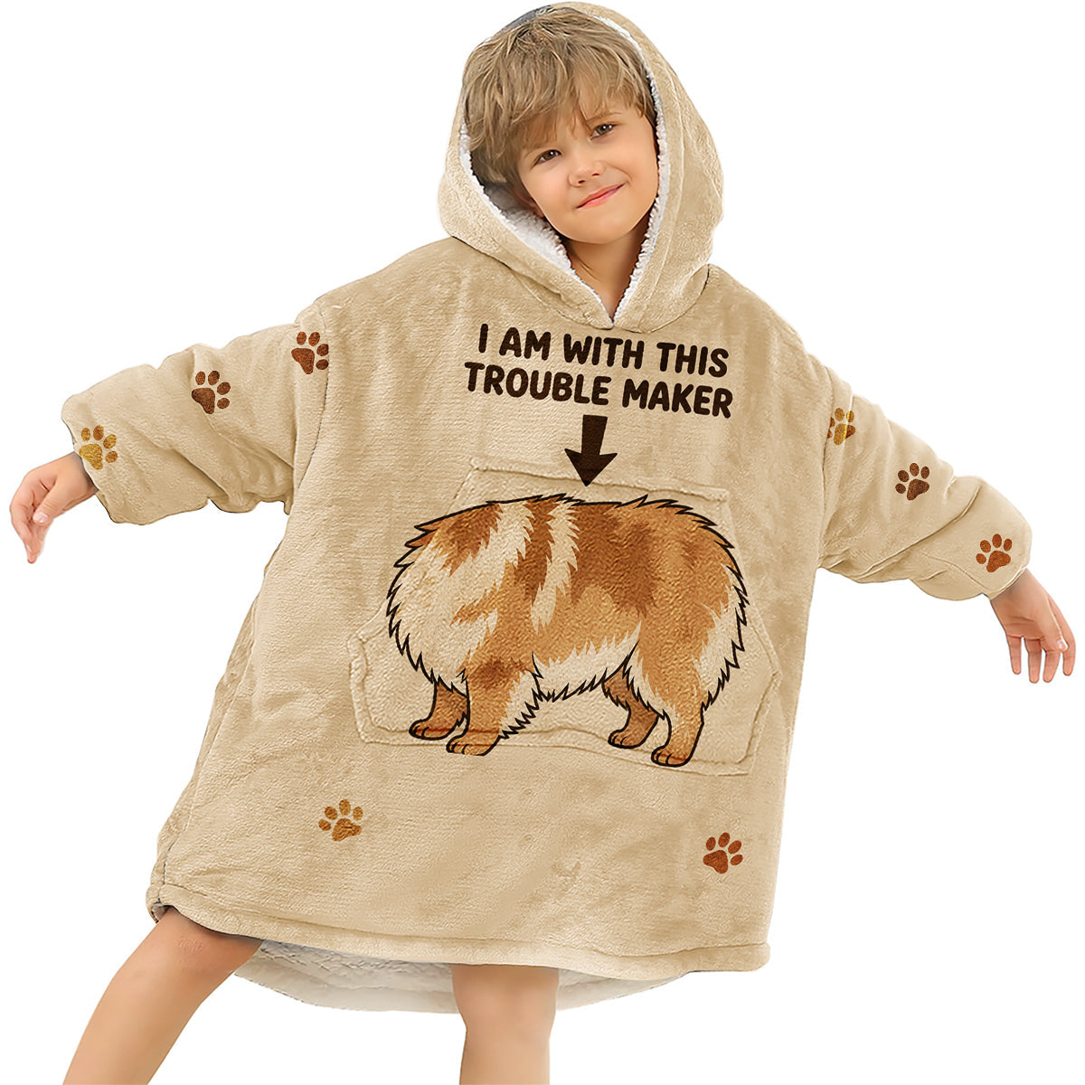 Portable Pet Cuddle Hoodie - Personalized Dog Blanket Hoodie