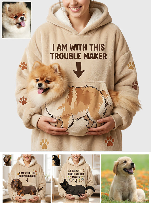 Portable Pet Cuddle Hoodie - Personalized Dog Blanket Hoodie