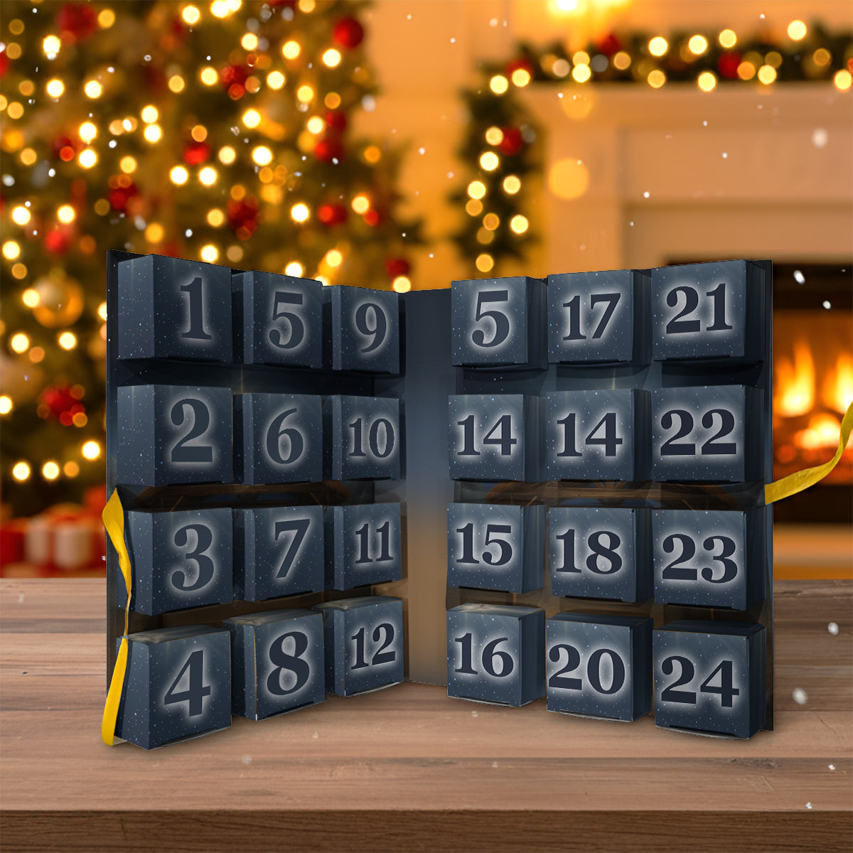 Nativity Advent Calender - Personalized Christian Folded Advent Calendar With Ornaments