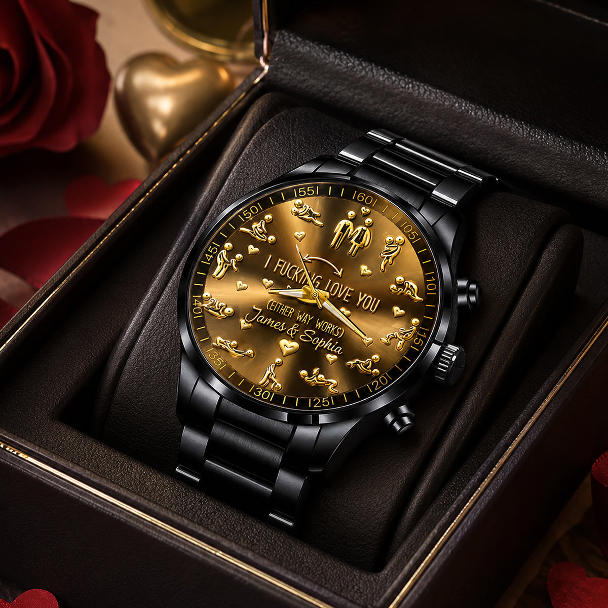 Naughty Couple - Personalized Spicy Couple Hand Watch
