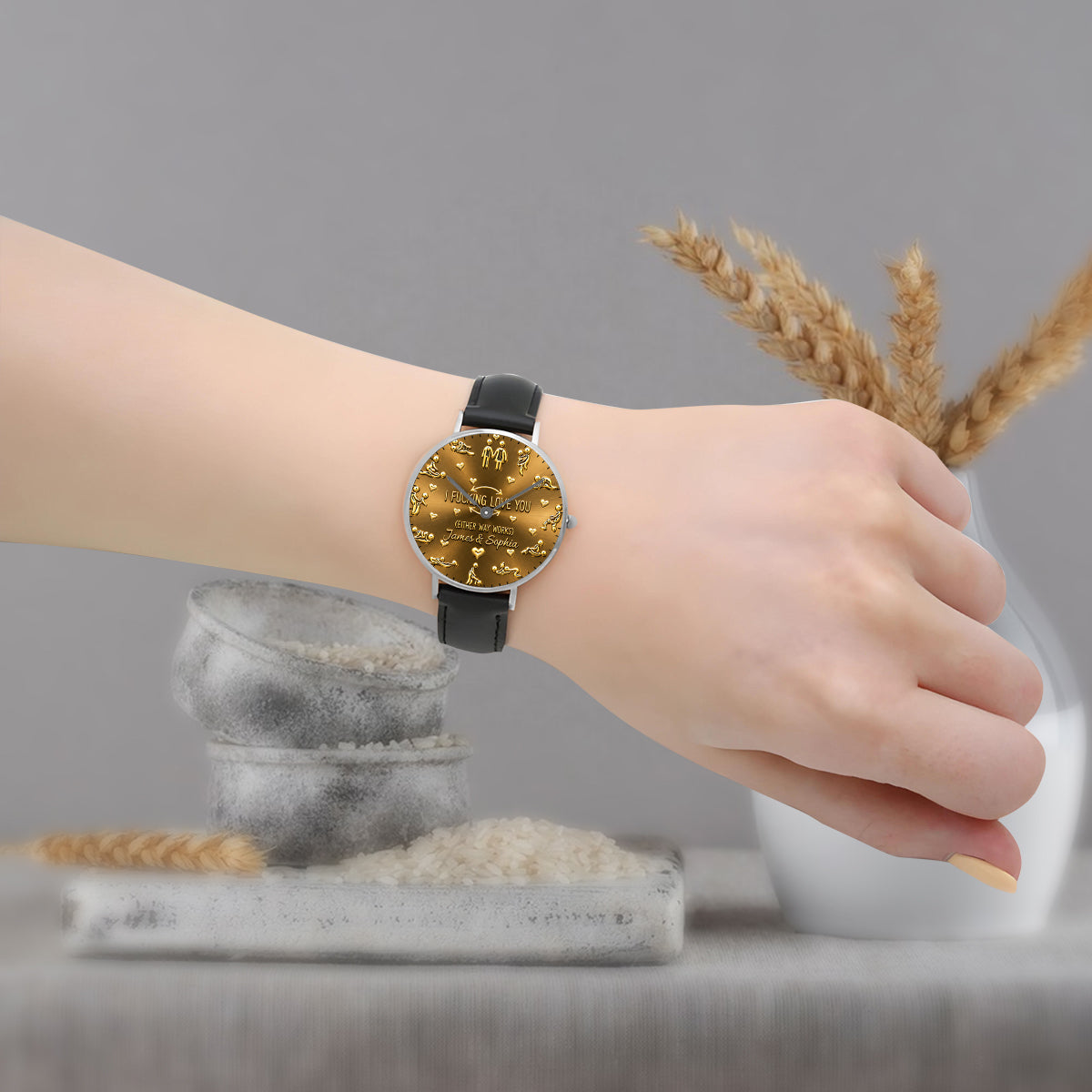 Naughty Couple - Personalized Spicy Couple Hand Watch