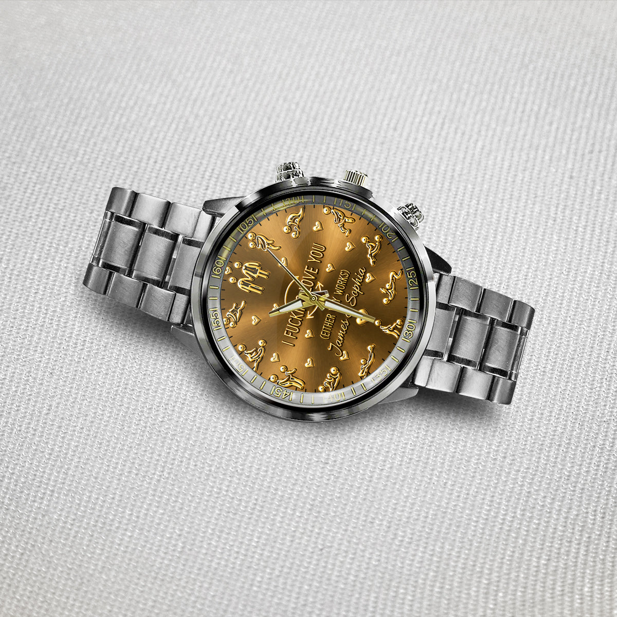 Naughty Couple - Personalized Spicy Couple Hand Watch