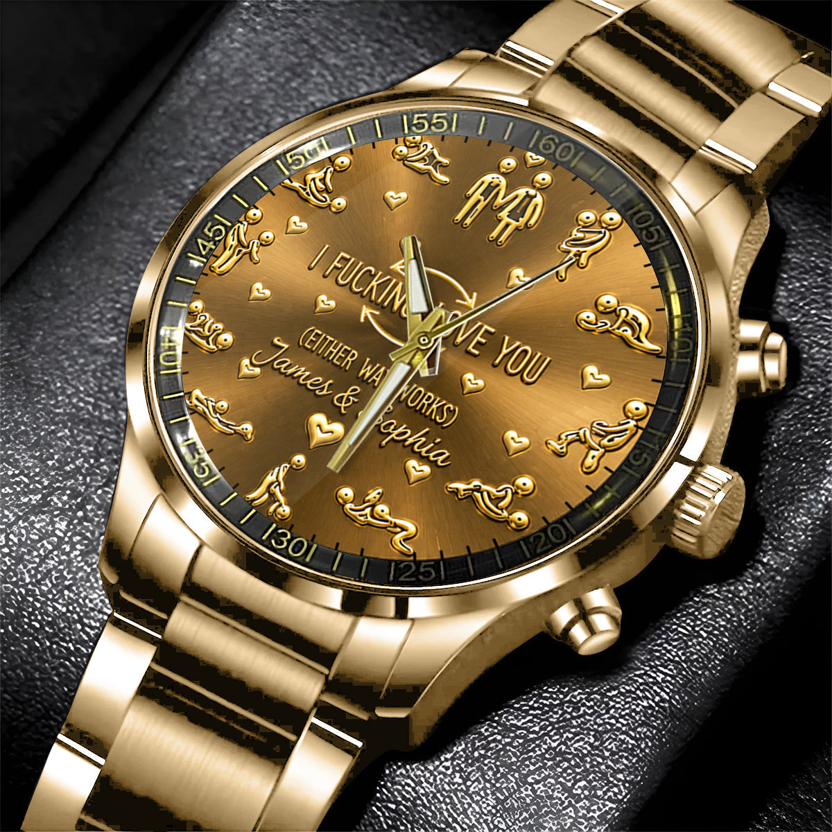Naughty Couple - Personalized Spicy Couple Hand Watch