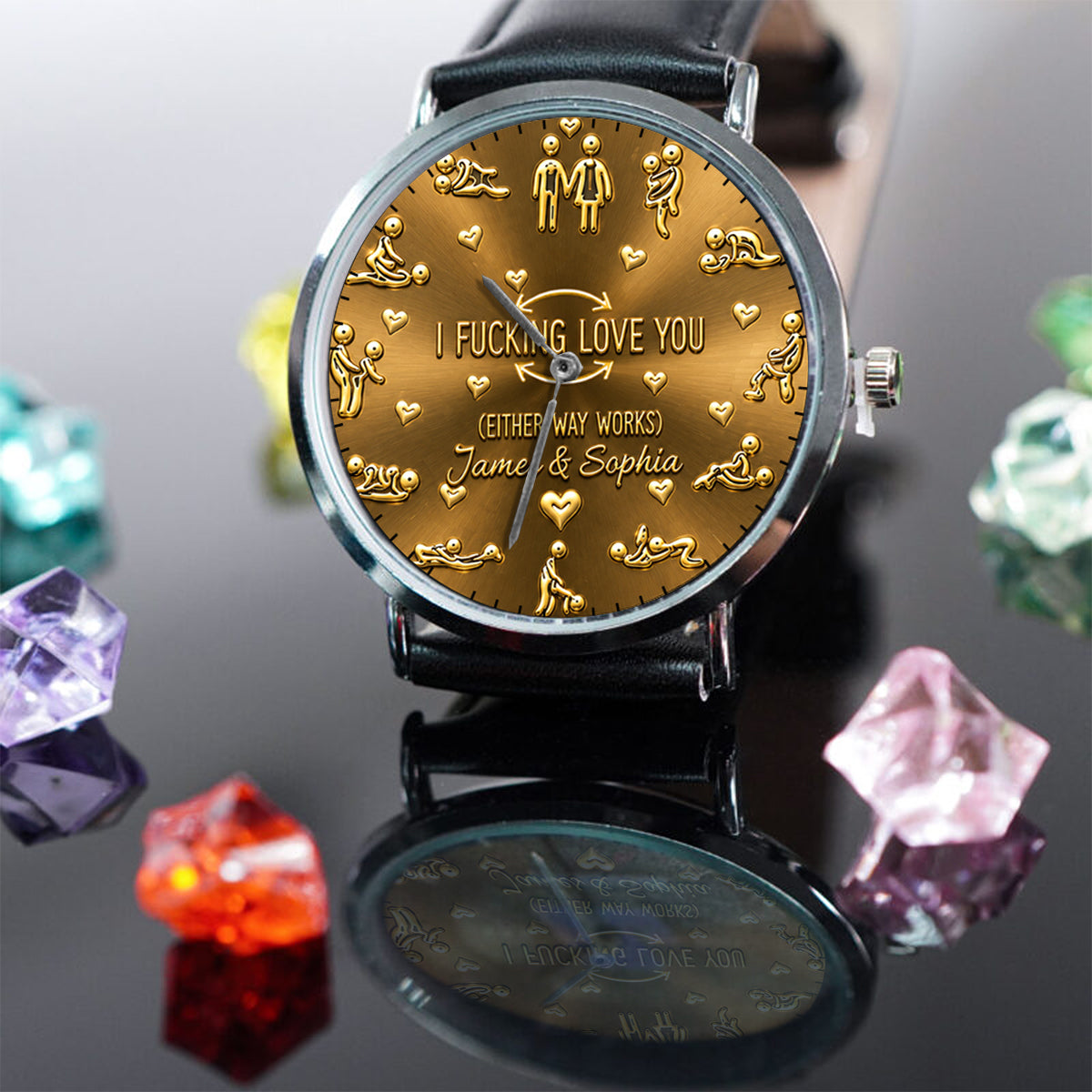 Naughty Couple - Personalized Spicy Couple Hand Watch
