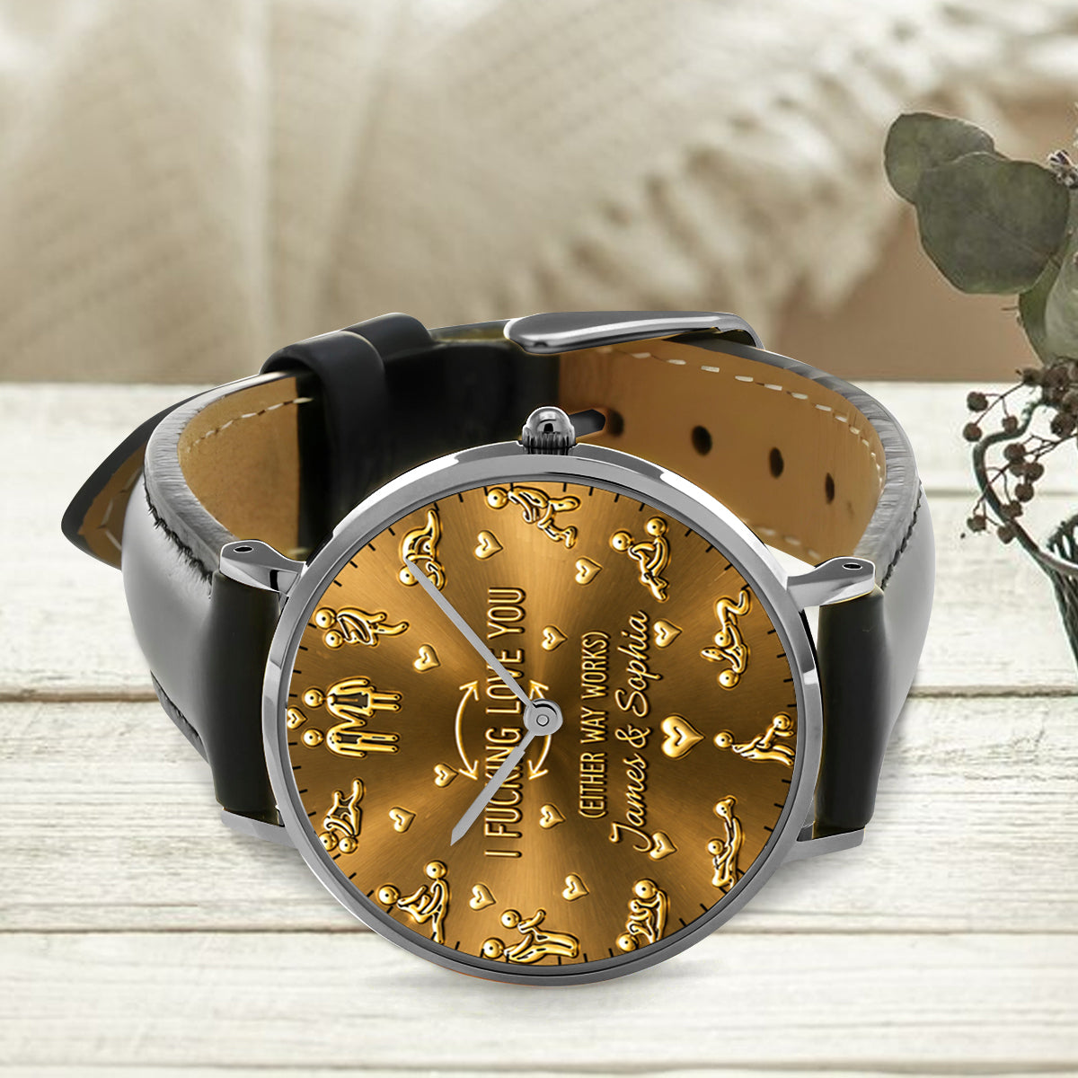 Naughty Couple - Personalized Spicy Couple Hand Watch