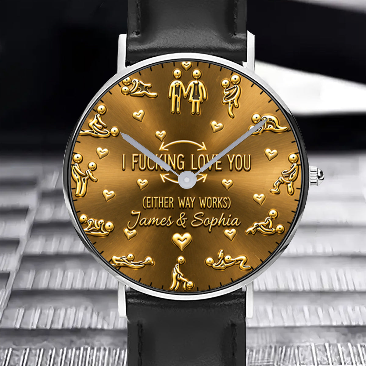 Naughty Couple - Personalized Spicy Couple Hand Watch