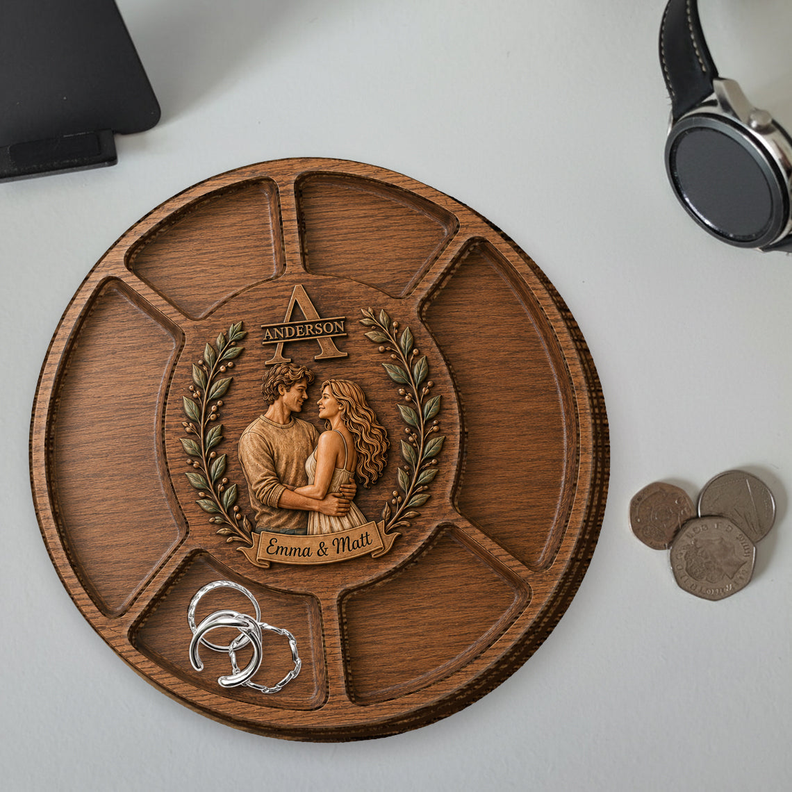 Perfect Couple Gift - Personalized Couple Wood Tray