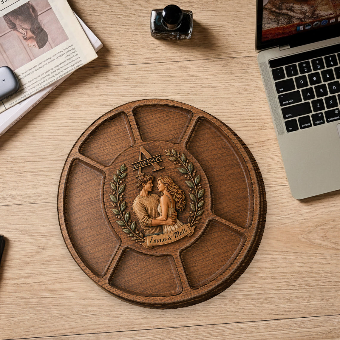 Perfect Couple Gift - Personalized Couple Wood Tray