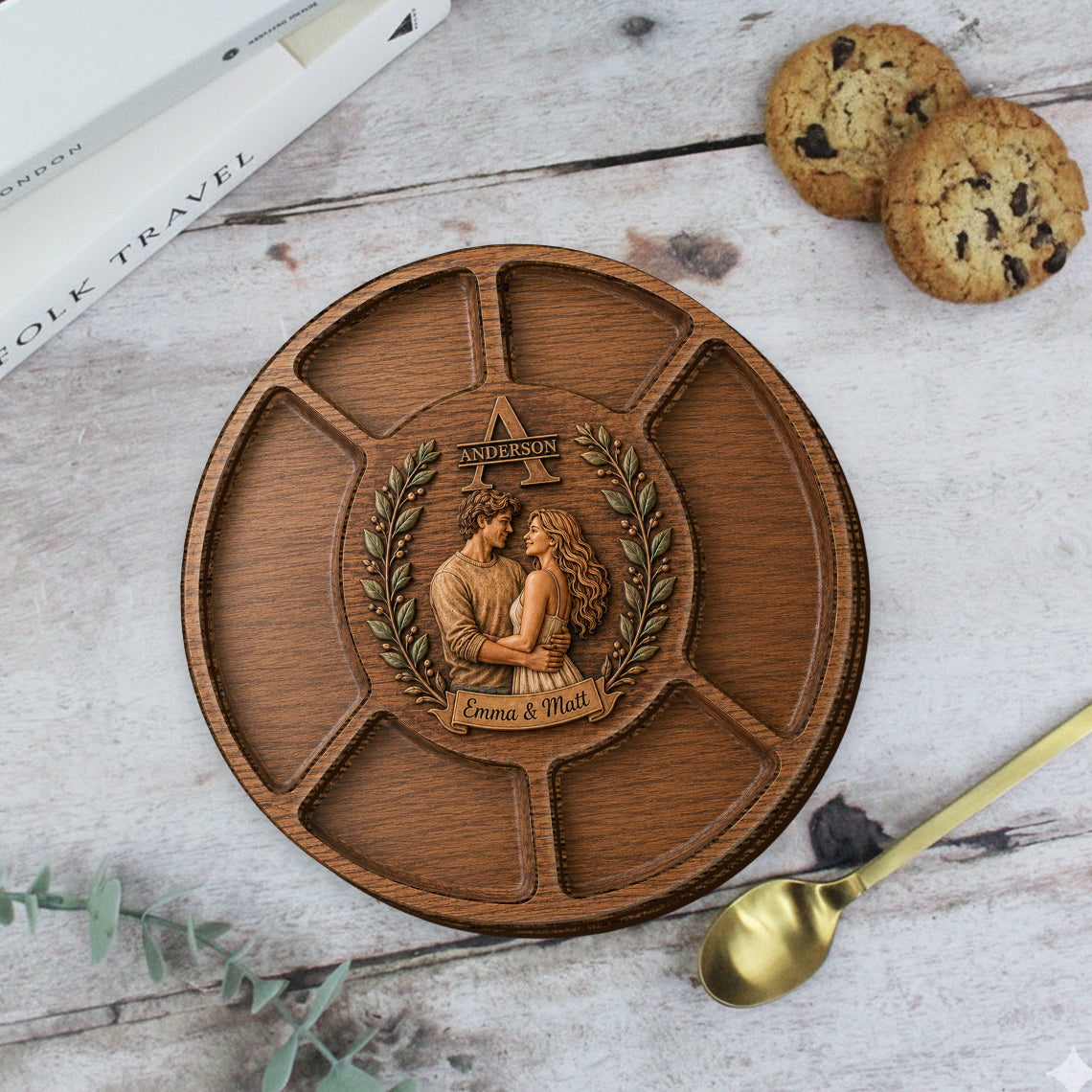 Perfect Couple Gift - Personalized Couple Wood Tray