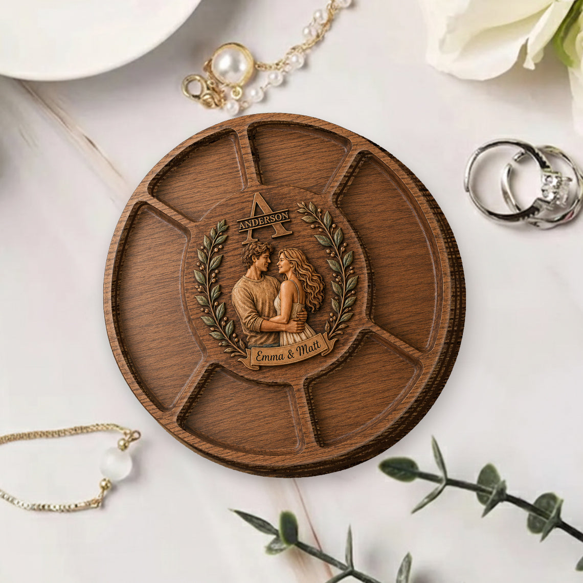Perfect Couple Gift - Personalized Couple Wood Tray