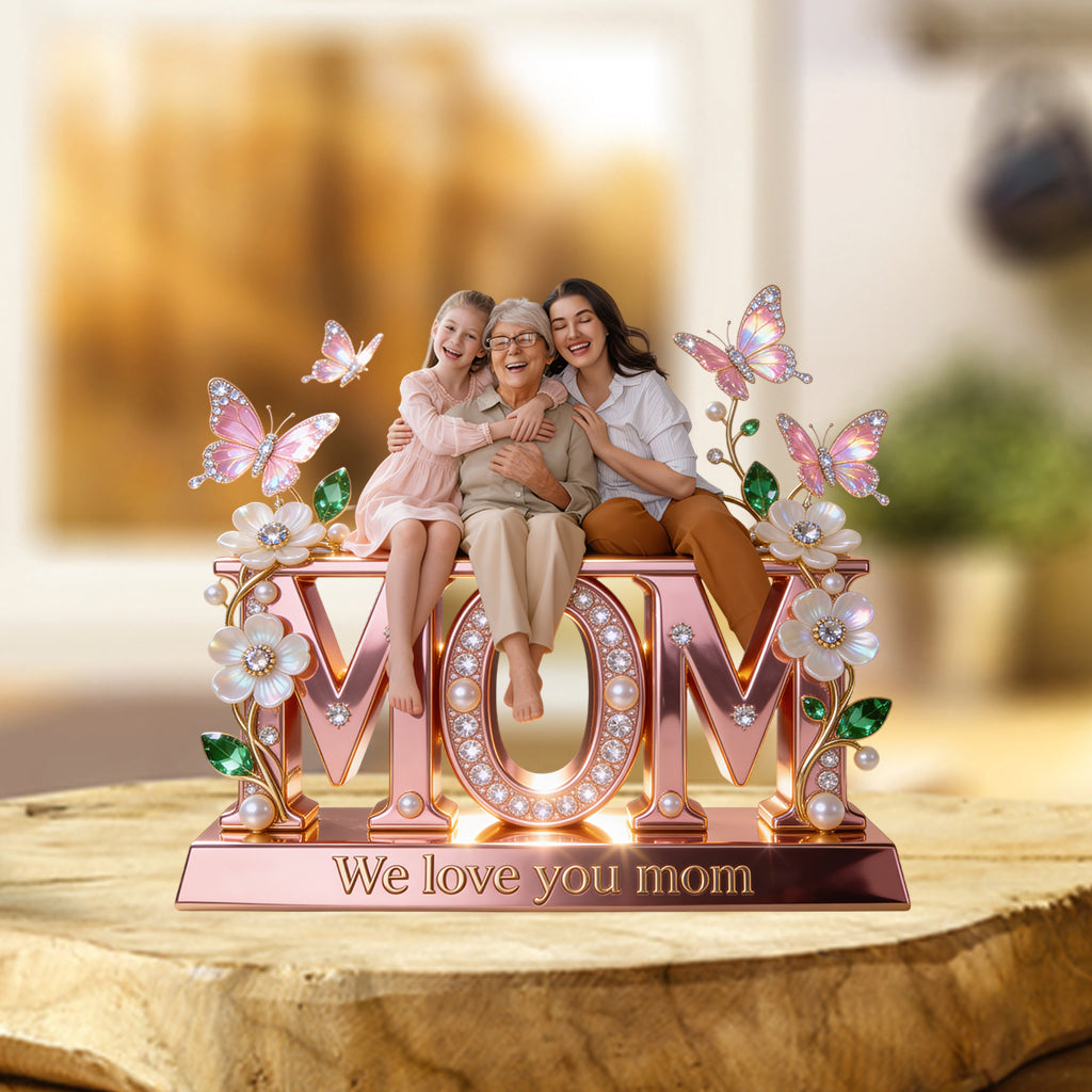 Mother Gift Idea, Family Gift - Personalized Mother Custom Shaped Acrylic Plaque