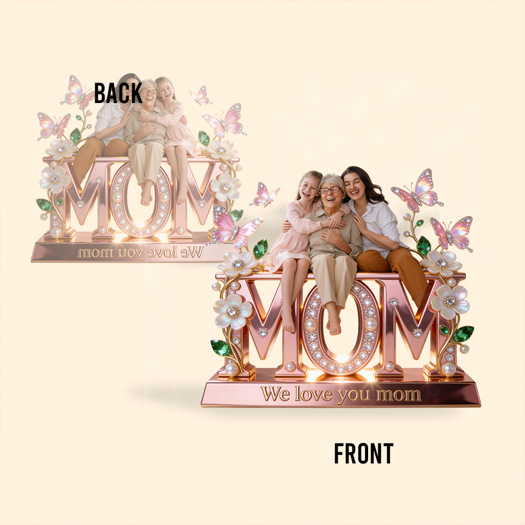 Mother Gift Idea, Family Gift - Personalized Mother Custom Shaped Acrylic Plaque