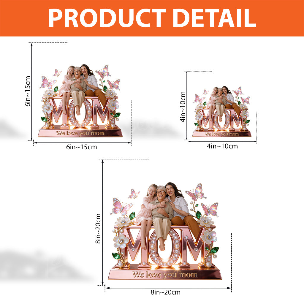 Mother Gift Idea, Family Gift - Personalized Mother Custom Shaped Acrylic Plaque