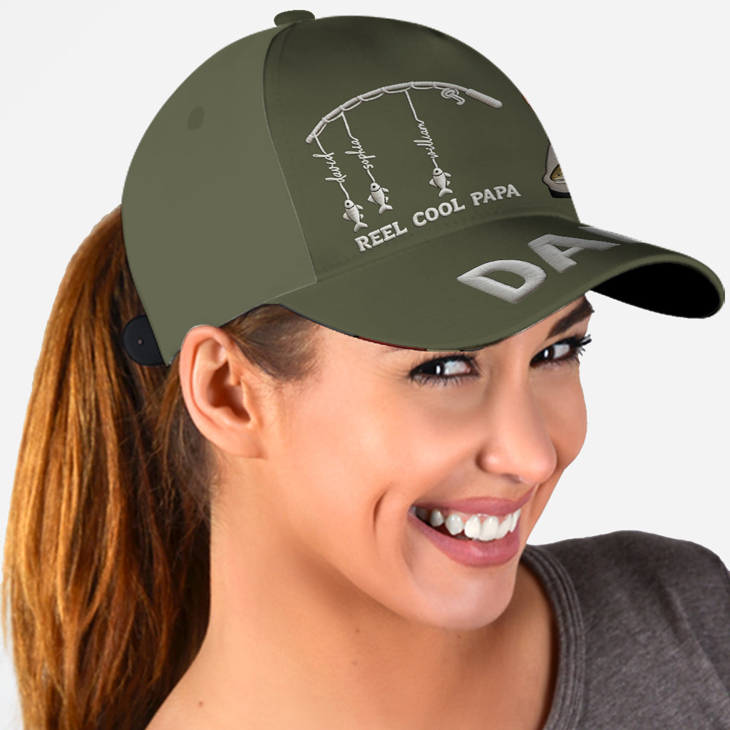 Reel Cool Dad, Papa - Personalized Fishing Classic Cap