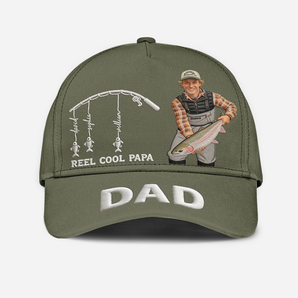 Reel Cool Dad, Papa - Personalized Fishing Classic Cap
